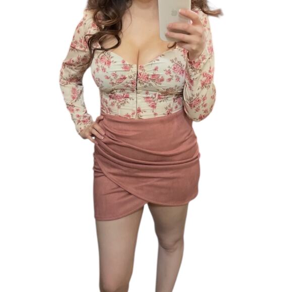 Windsor Floral Corset Top Coquette Romantic Sweetheart Blouse Small - Picture 9 of 9